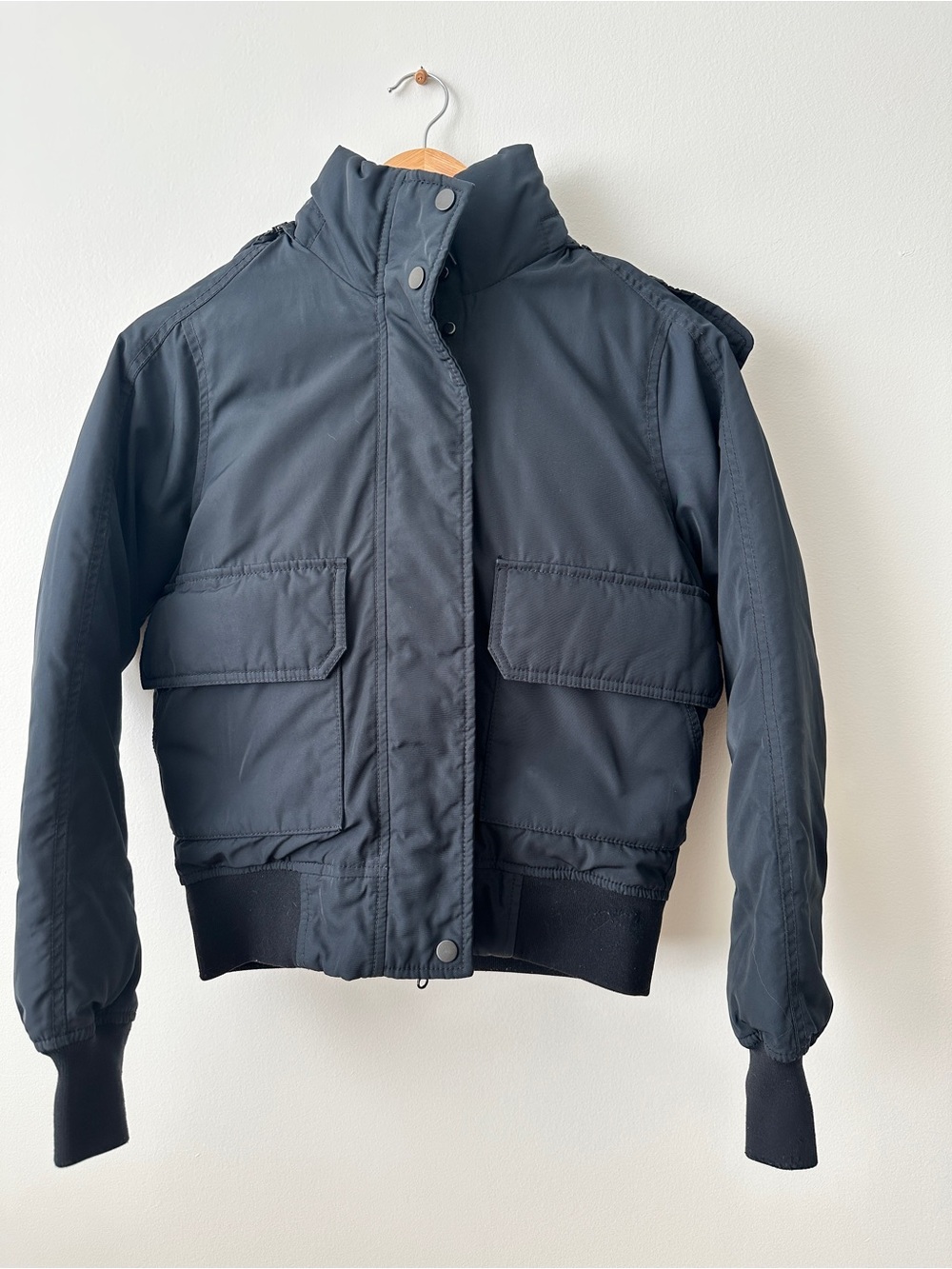Everlane Renew Navy Bomber Puffer Jacket